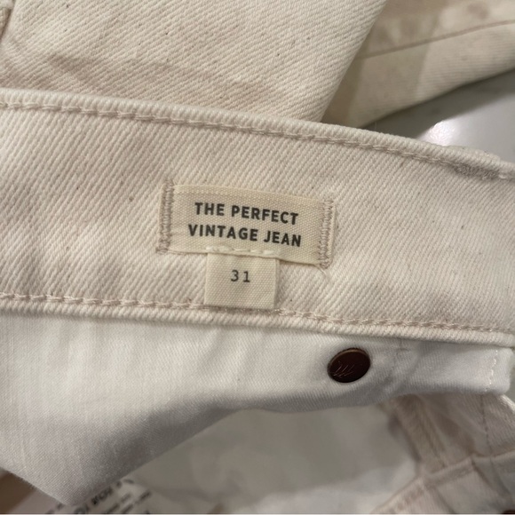 Madewell off white The Perfect Vintage Jean straight leg jeans - Picture 10 of 14